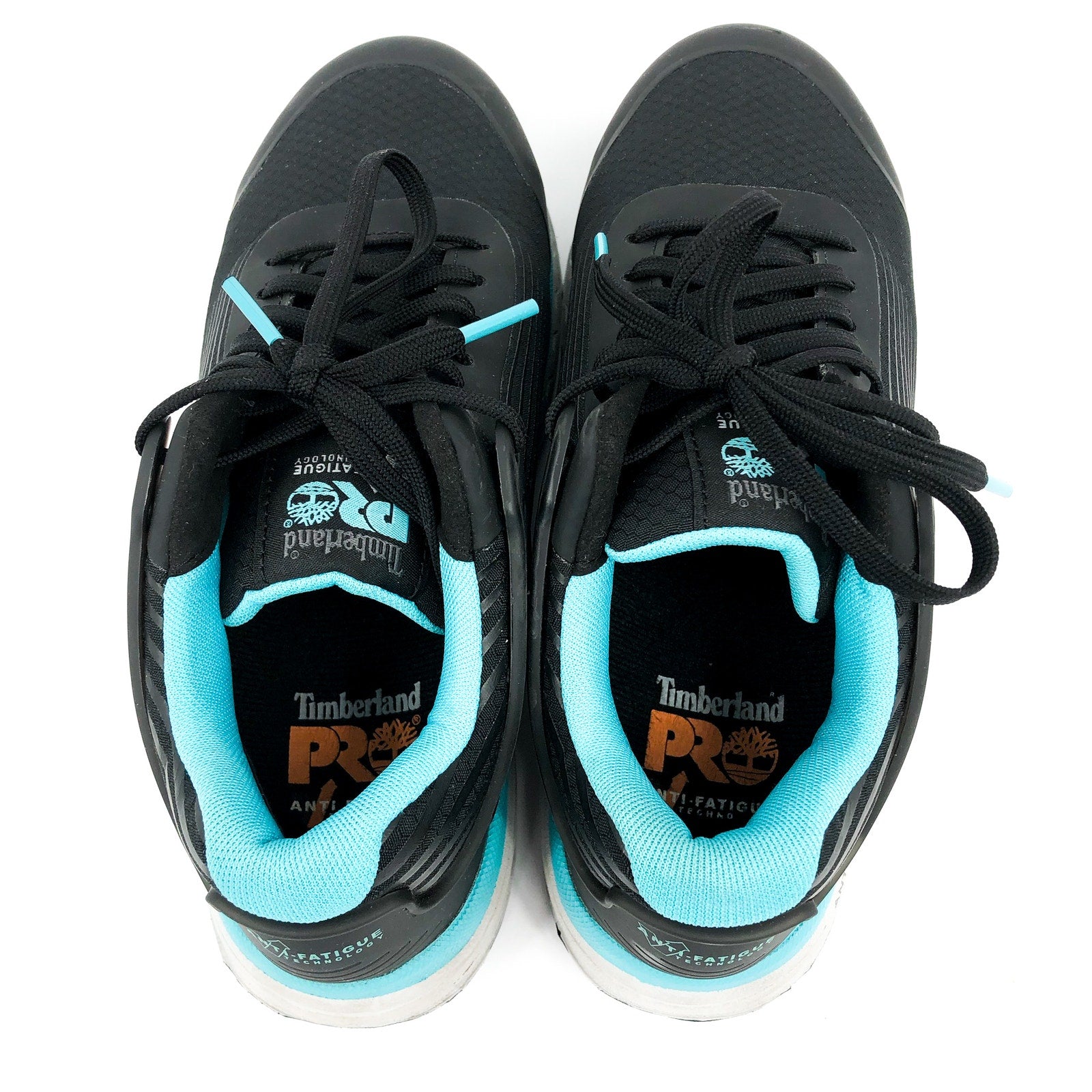 TIMBERLAND Women's PRO Work Sneakers US 6.5 Black Blue Drivetrain Comp-Toe NIB