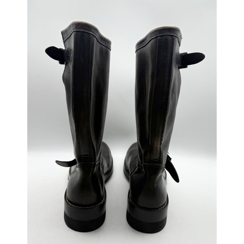 RE/DONE Womens Vintage Engineer Mid Calf Boots EU 40 US 10 Black Leather NWOB
