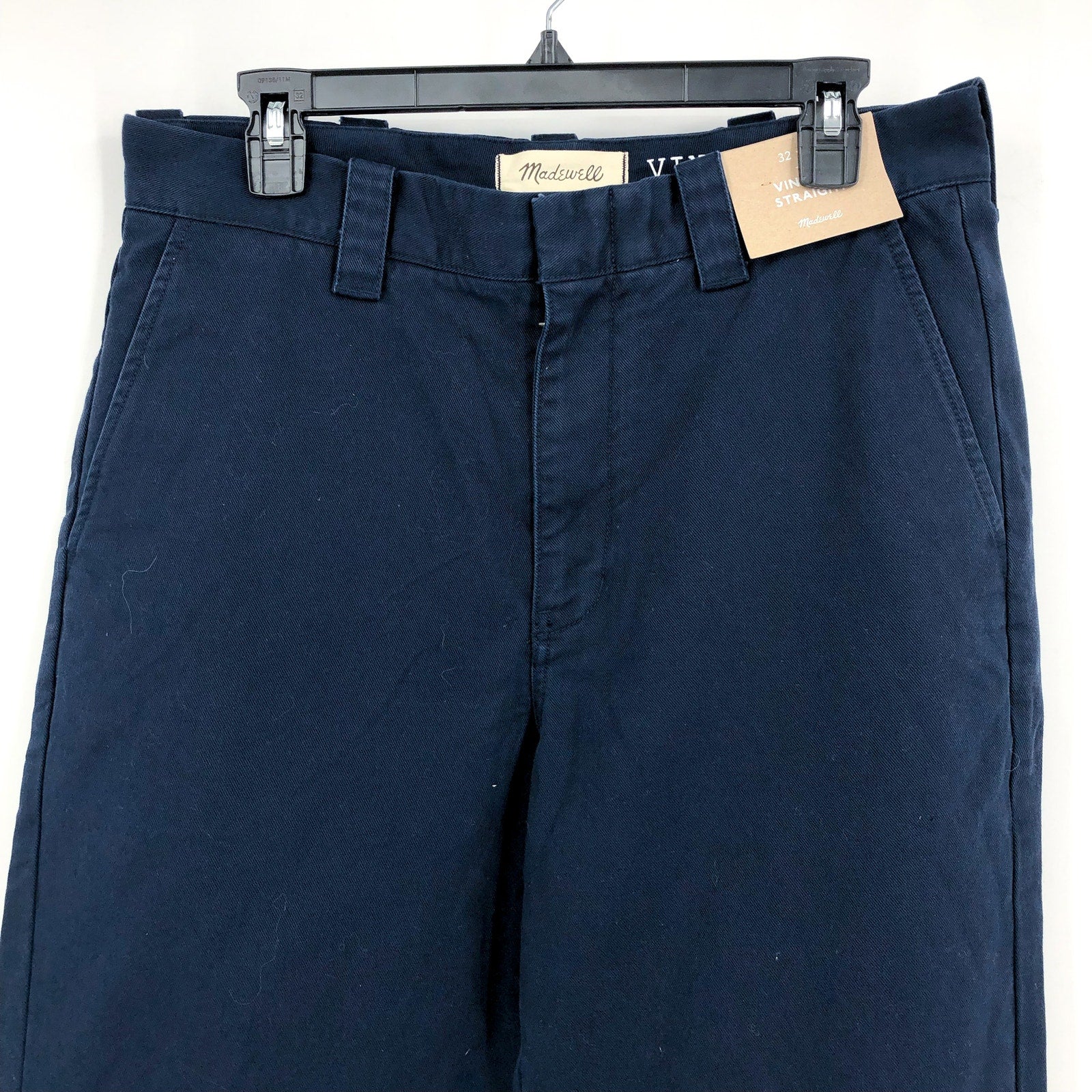 MADEWELL Men's Vintage Straight Chino Pants 32x34 Blue Deep NH746 NWT
