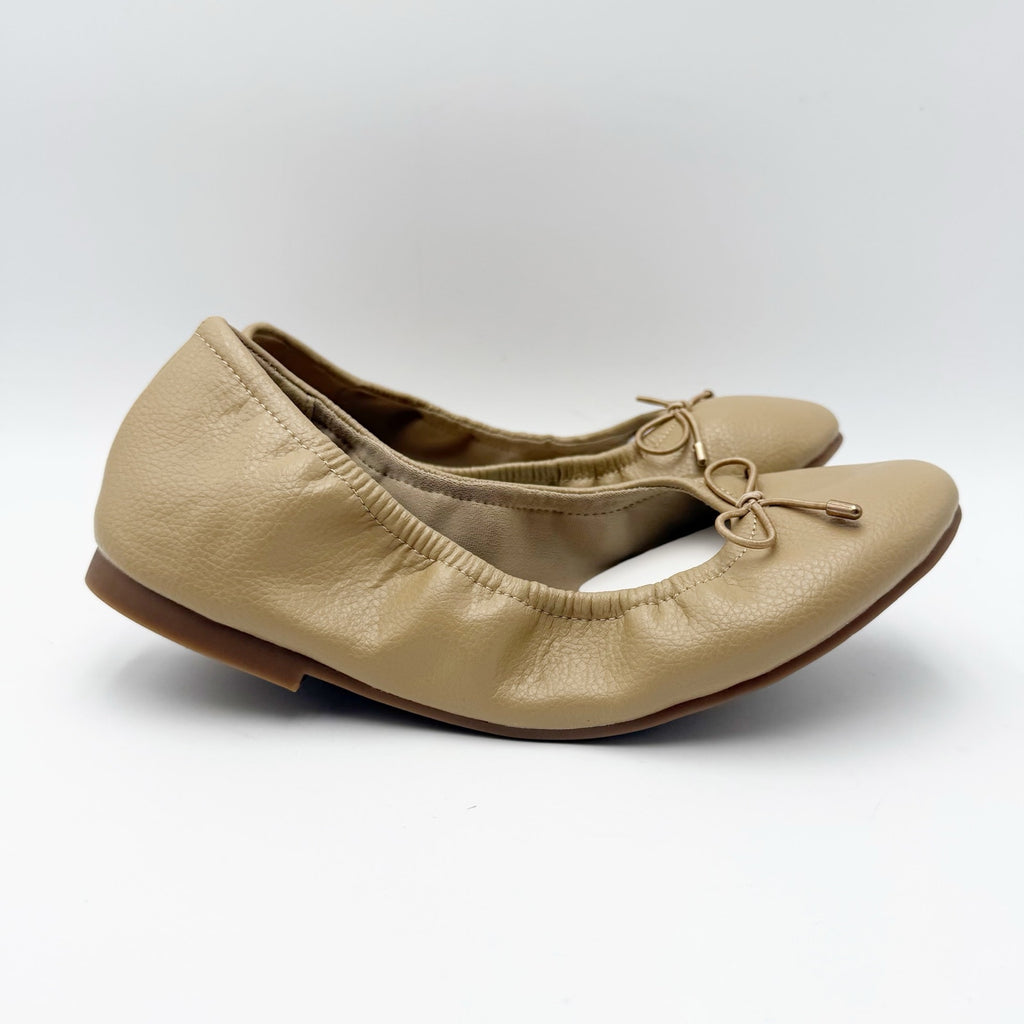 MIA Womens URI Ballet Flats Size 8 M Tan Beige Leather NWOB