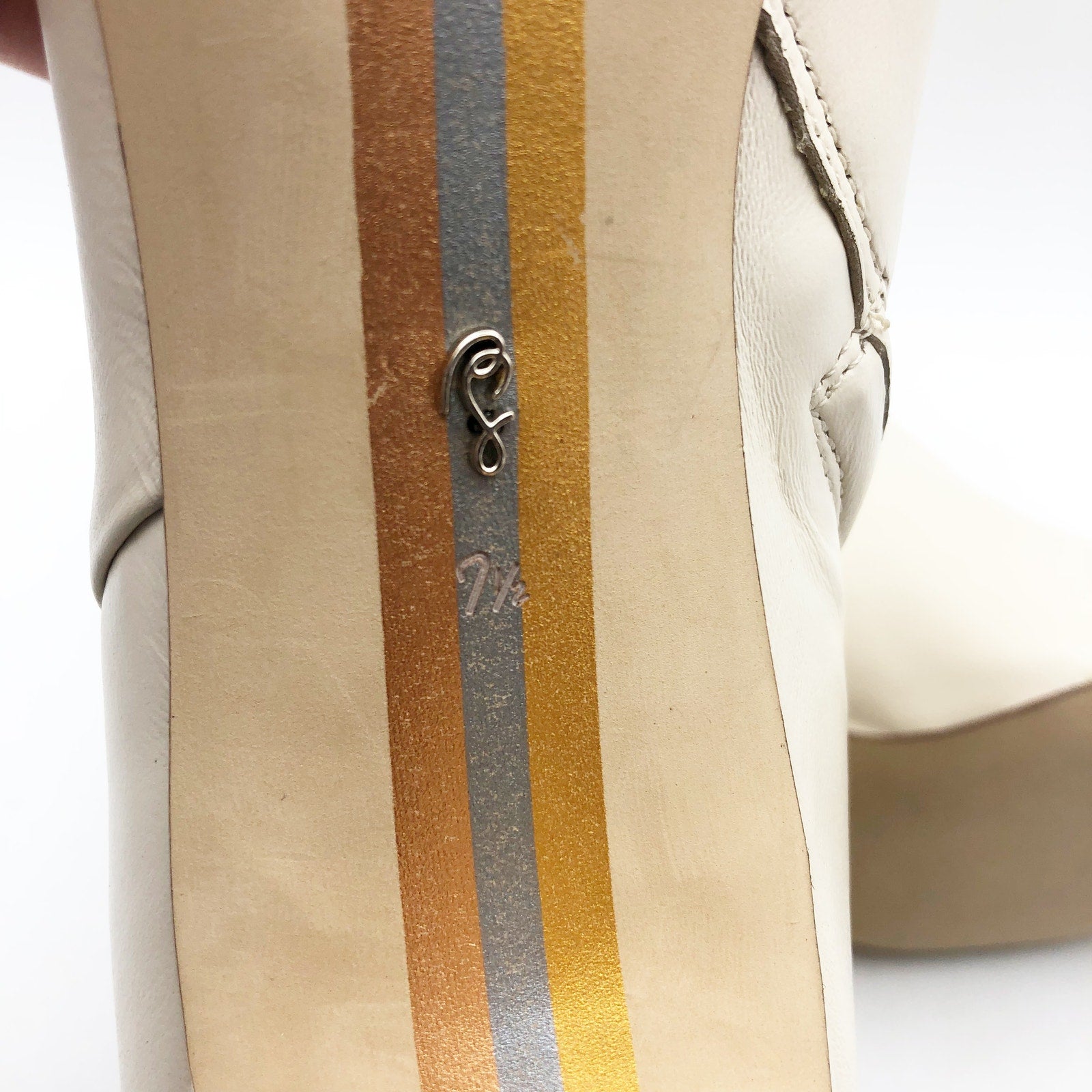 Sam Edelman Womens Saige 2 Ankle Boots US 7.5 M EU 38 White Cream Leather NWOB