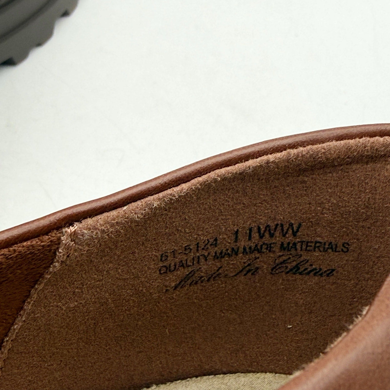 Bella Vita Womens Makell Lug Loafers US 11 WW Dark Tan Mary Jane NIB