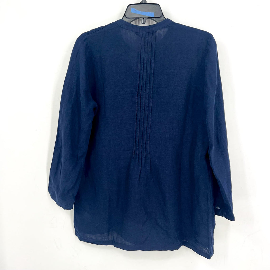 LILLY PULITZER Womens Sarasota Tunic Top XS True Navy Blue 100% Linen NWT