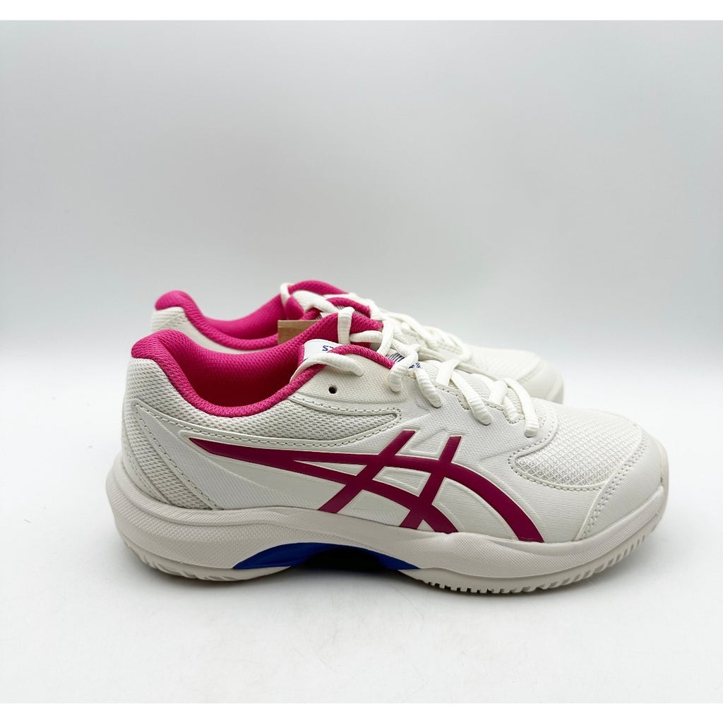 ASICS Kids Gel-Game Grade School Athletic Shoes US 4 White Pink Tennis Court NIB
