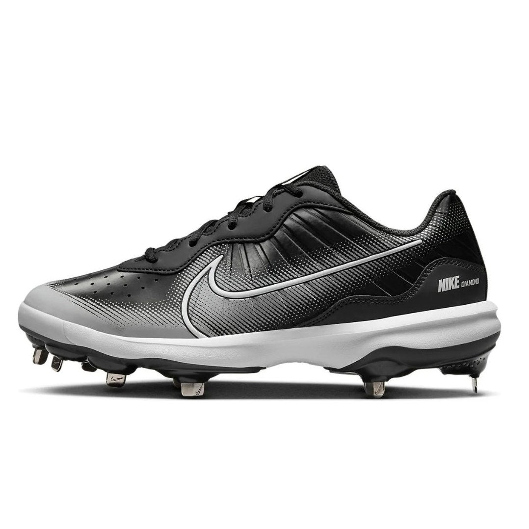 Nike Mens Alpha Huarache Varsity 4 Baseball Cleats Size 13 Black Grey Metal NWOB