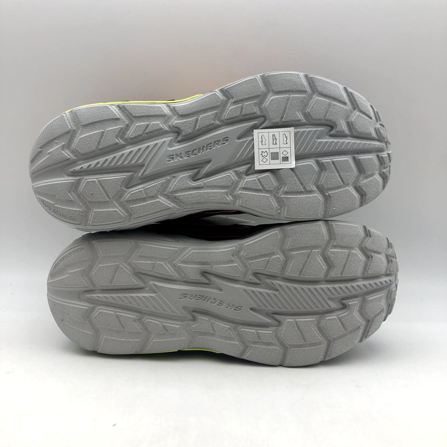 SKECHERS Boys Light Storm 2.0 Bolt Brights Sneakers Size 2.5 Orange Green NIB