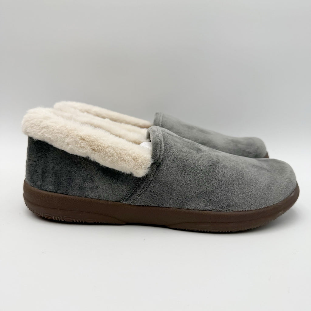 Vionic Womens Clare Slippers Size 8 M EU 38.5 Grey Charcoal Slip On NIB