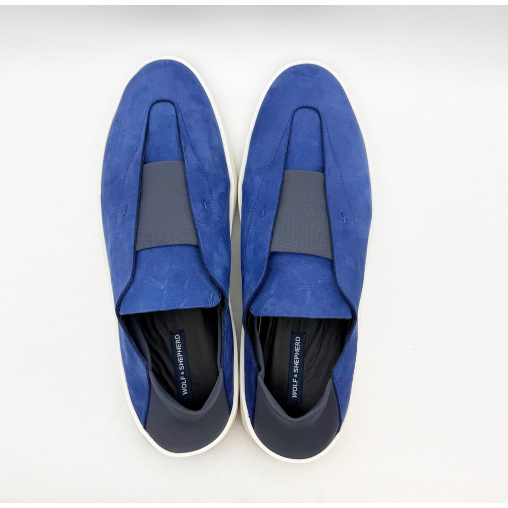 WOLF & SHEPHERD Cruise Ace Slip On Sneakers Mens 12 Womens 13.5 Sport Blue NIB