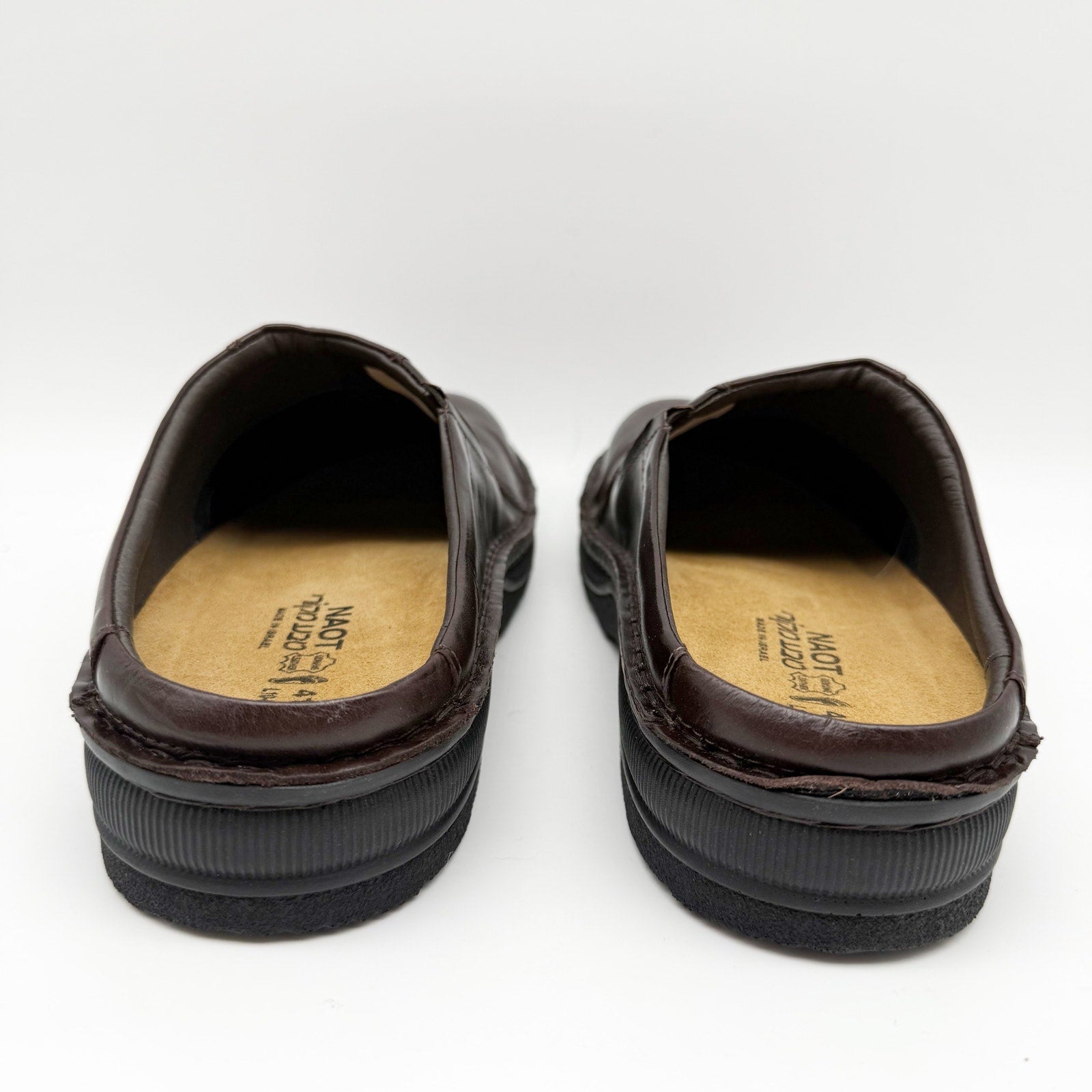 Naot Mens Bjorn Clogs EU 41 US 8 Dark Brown Leather Slip On NIB