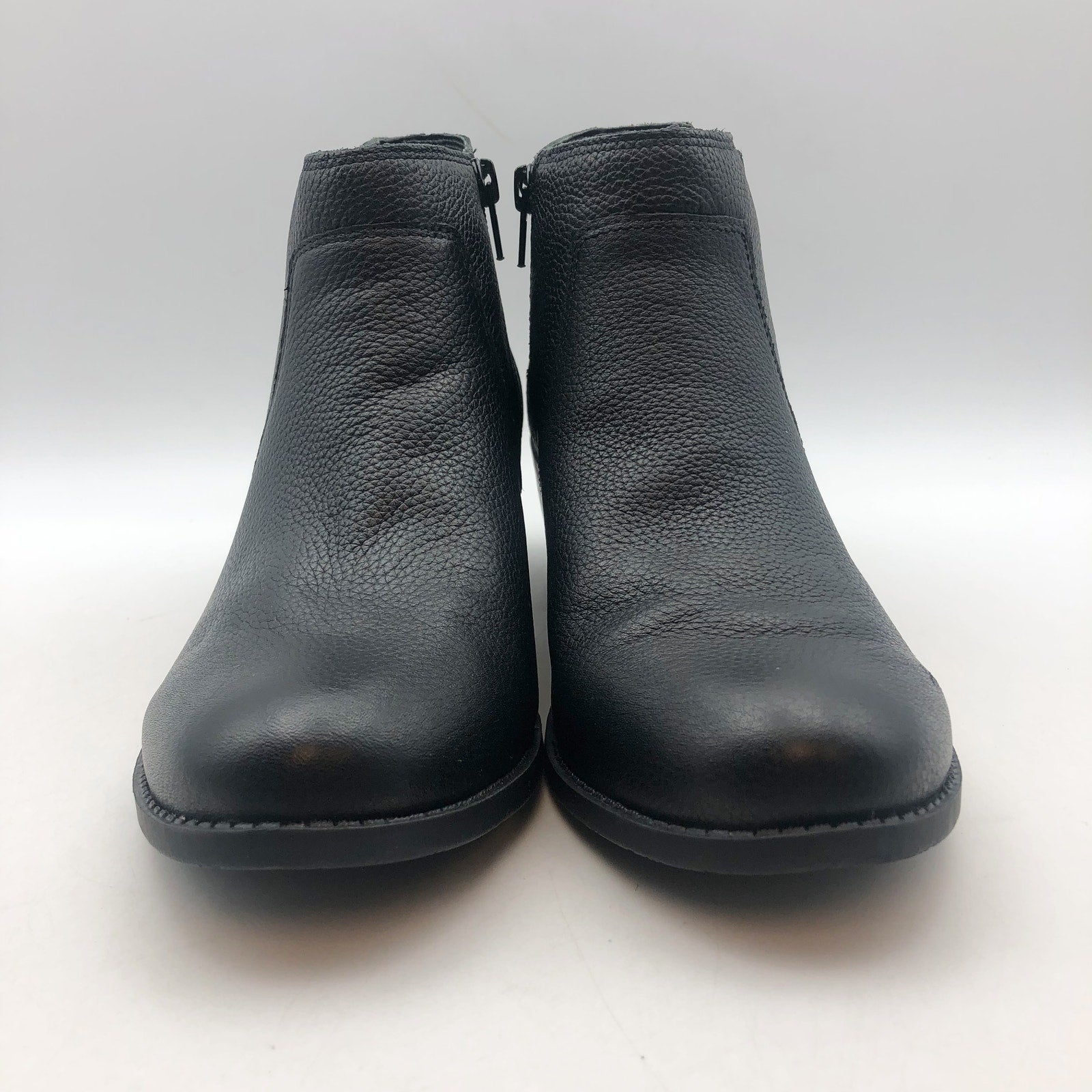 Vionic Womens Finn Ankle Booties US 8 EU 38.5 Black Leather Boots NWOB