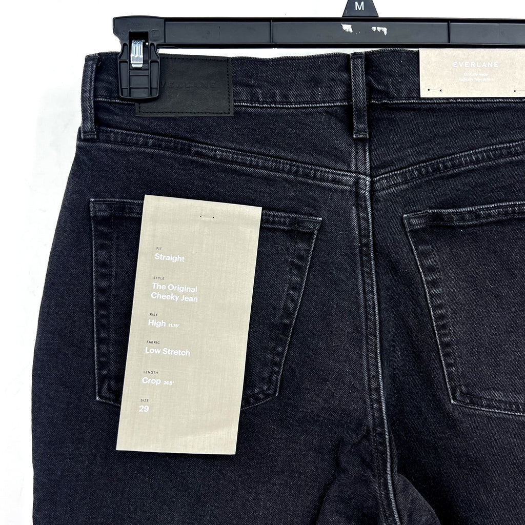 EVERLANE Womens The Original Cheeky Jeans Size 29 Tumbled Black 26.5" Inseam NWT