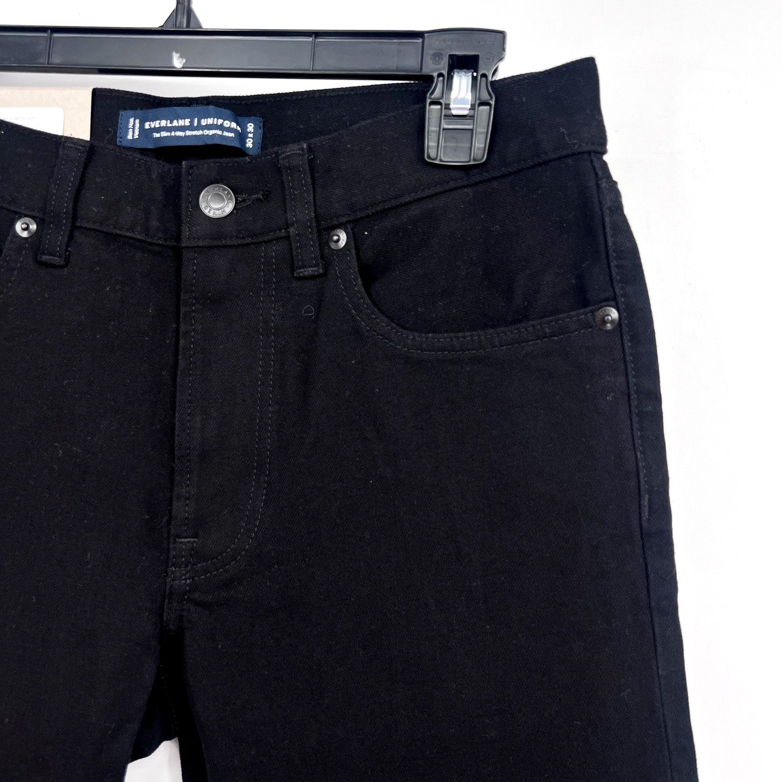 EVERLANE Men's Slim 4-Way Stretch Jeans 30x30 Black Uniform Organic Cotton NWT