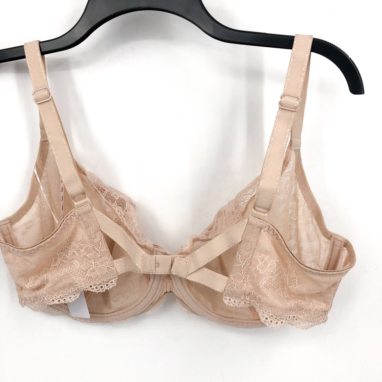 FREYA FANCIES Women's Underwired Plunge Bra Size 36G Natural Beige NWT