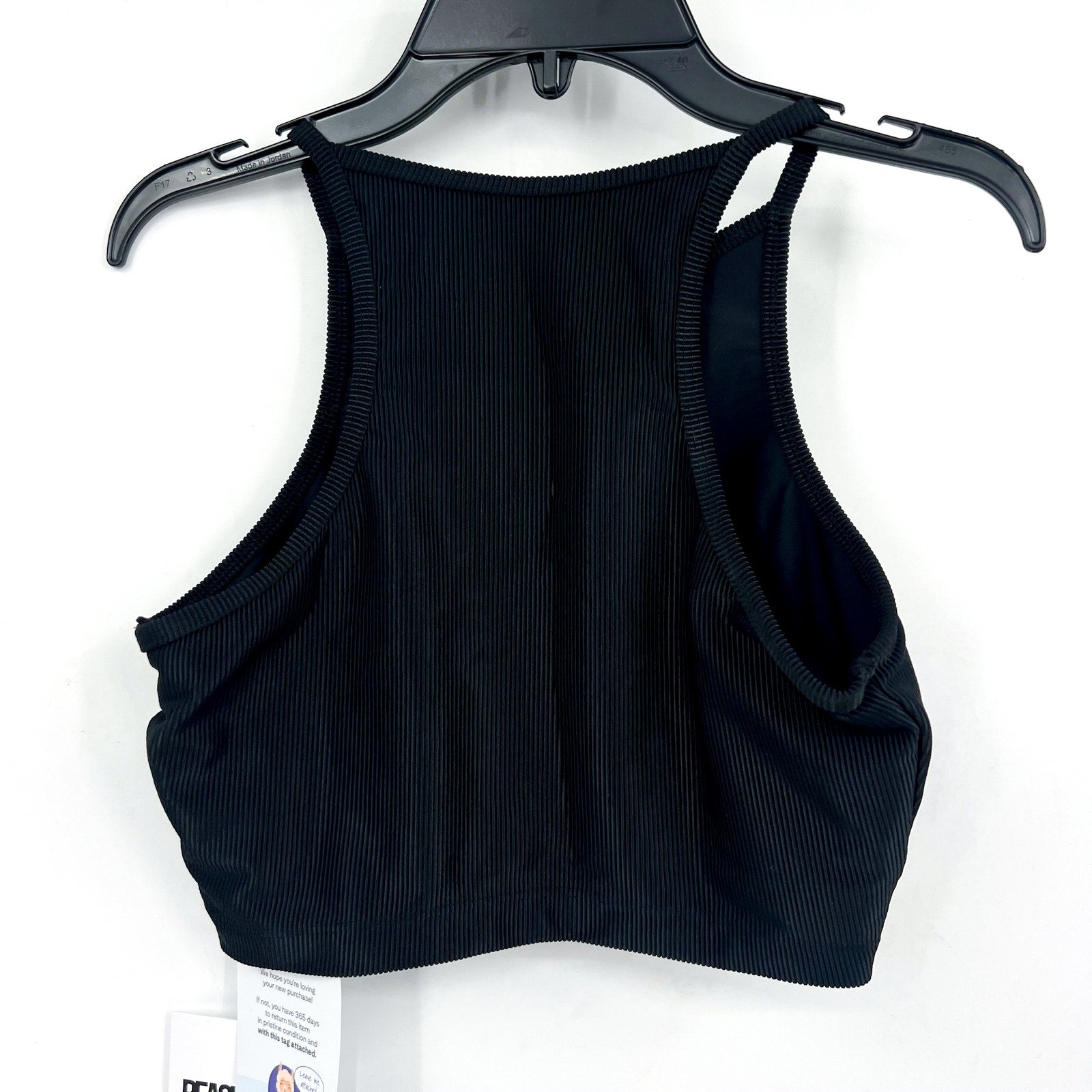 BEACH RIOT Women's Anna Tank Top Medium Black Ribbed Crop NWT