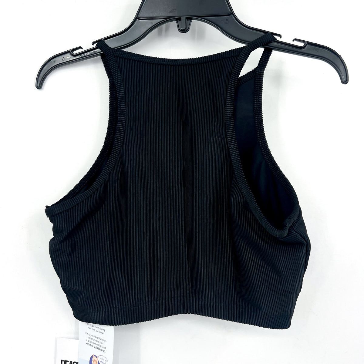 BEACH RIOT Women's Anna Tank Top Medium Black Ribbed Crop NWT