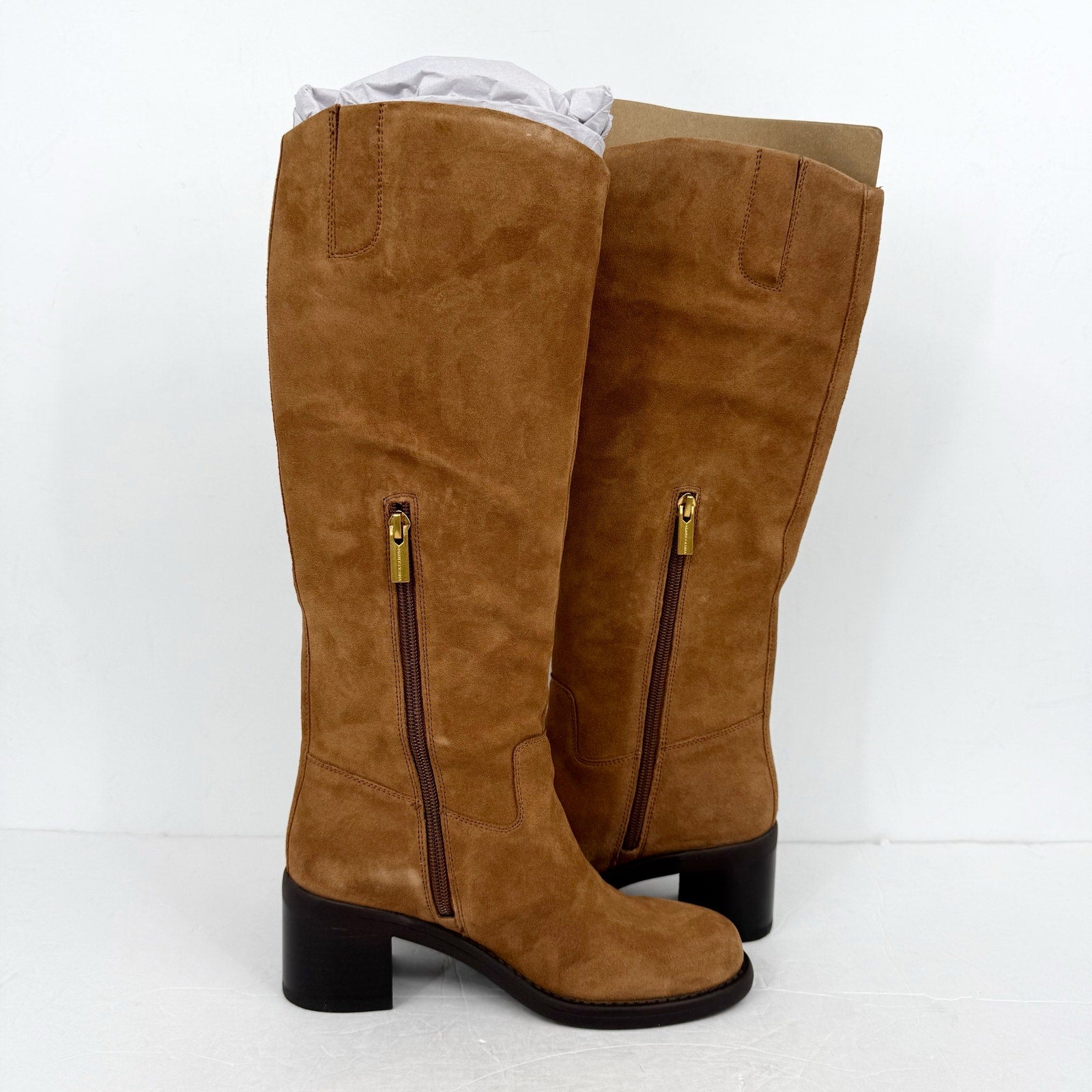 Vince Camuto Womens Amree Knee High Boot US 6 M Narrow Calf Brown Suede NIB