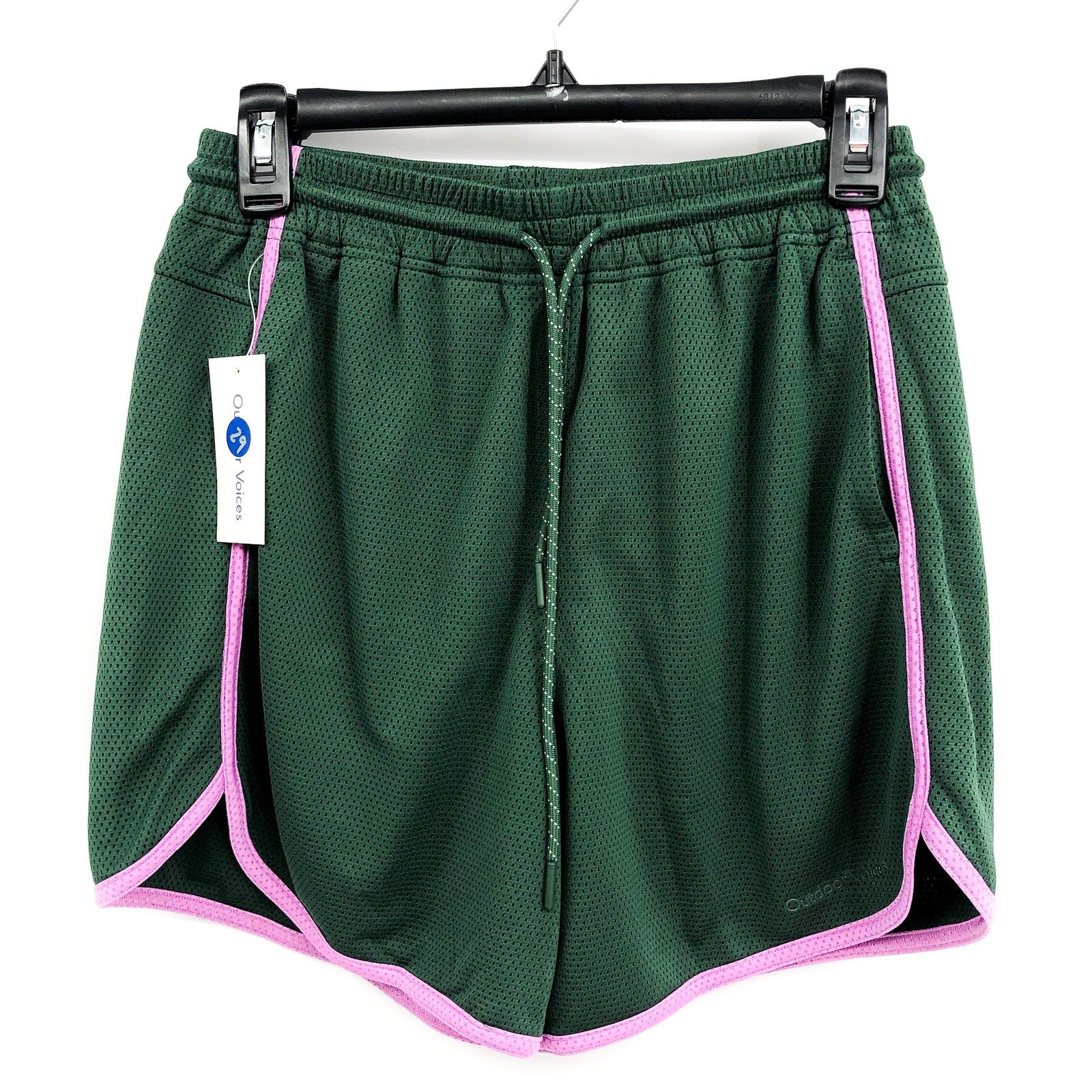 OUTDOOR VOICES Women's RecMesh Shorts Small Ever Green 5" Inseam Athletic NWT