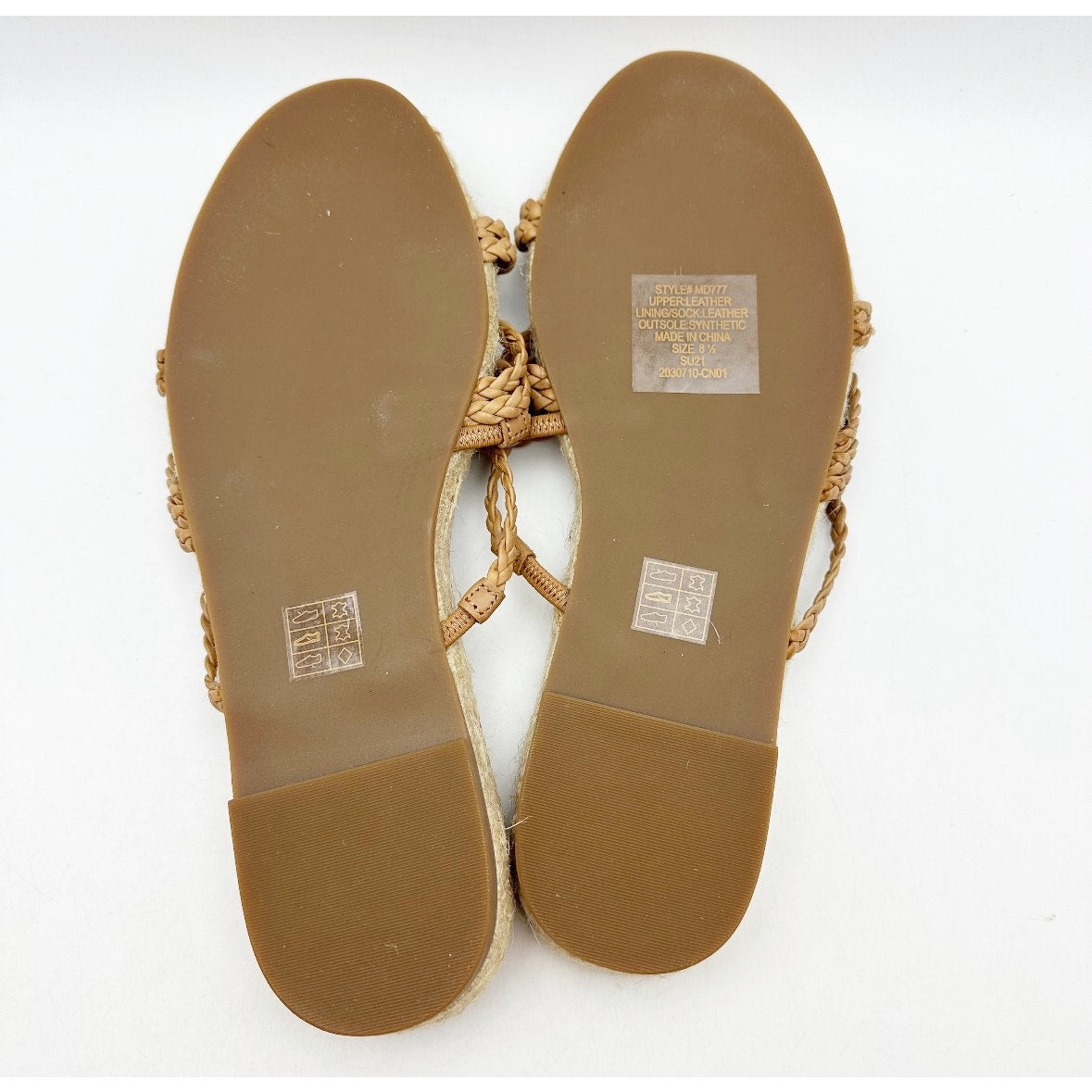 Madewell Women's Kathryn Espadrille Slide Sandal US 8.5 Brown Leather MD777 NWOB