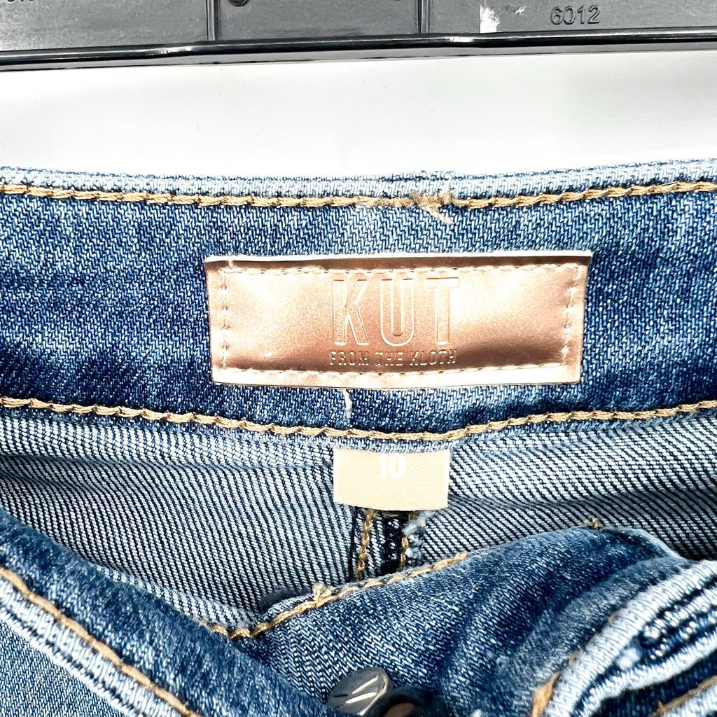 KUT FROM THE KLOTH Women's Catherine Boyfriend Denim Shorts Size 10 Blue NWT