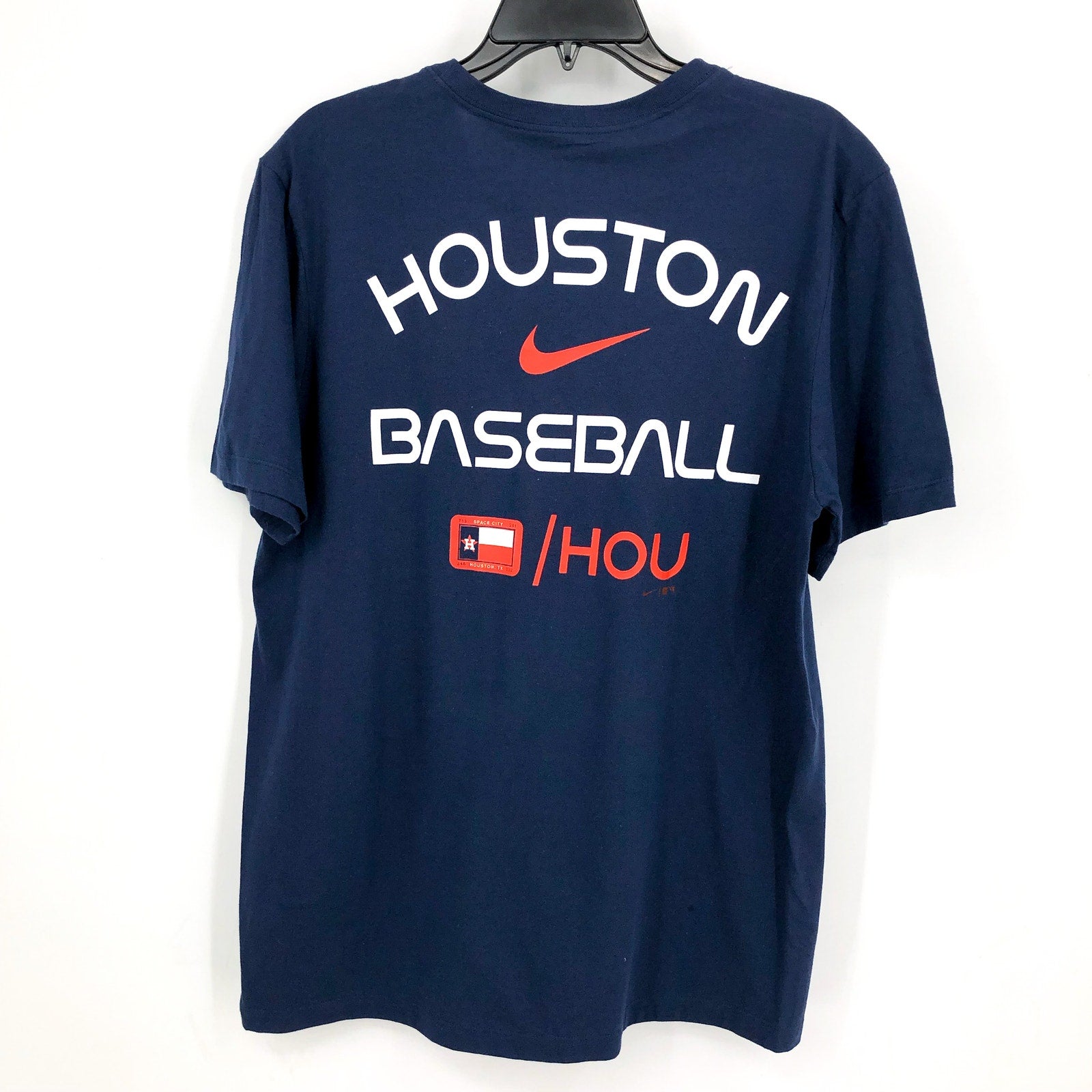 NIKE Mens Houston Astros City Connect 2-Hit T Shirt Small Atlas Blue NWT N19944B