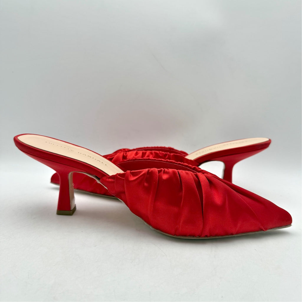 Loeffler Randall Womens Inez Mule Heels US 9 B EU 40 Red Satin NIB