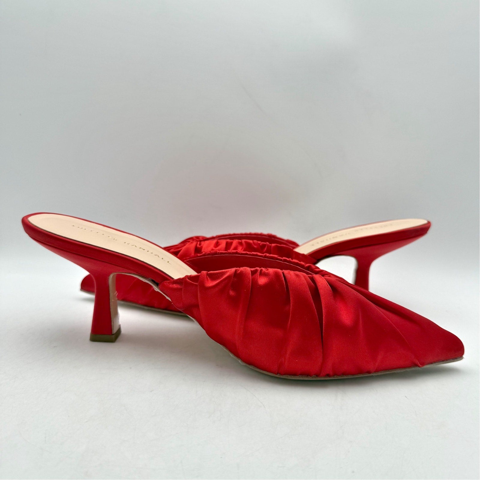 Loeffler Randall Womens Inez Mule Heels US 9 B EU 40 Red Satin NIB