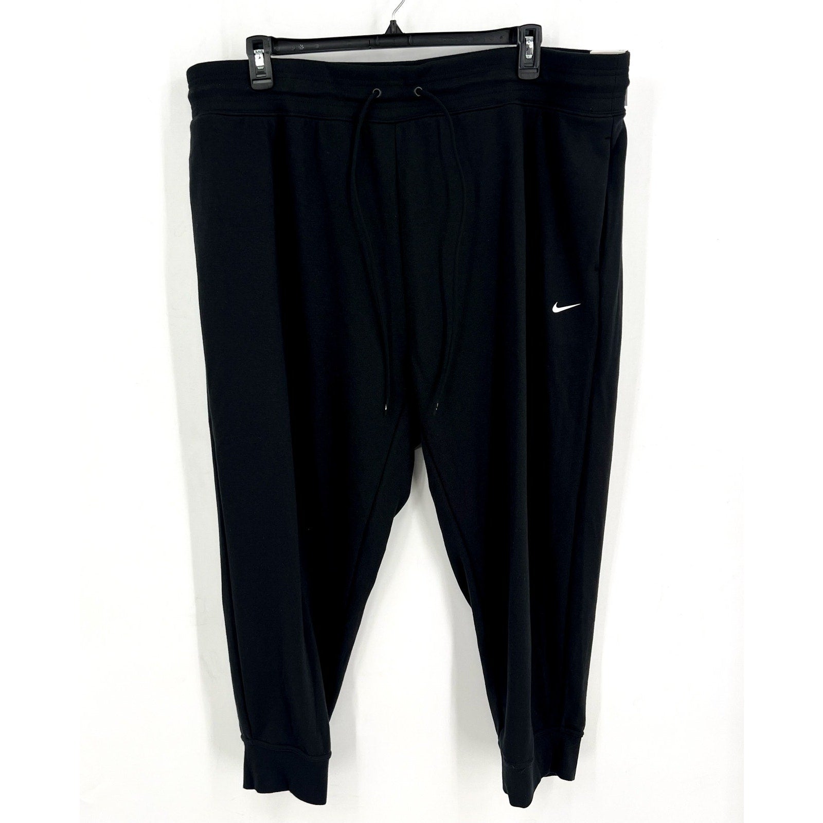 NIKE Womens Dri-Fit One French Terry Joggers 3X Black 7/8 Length Pants NWT
