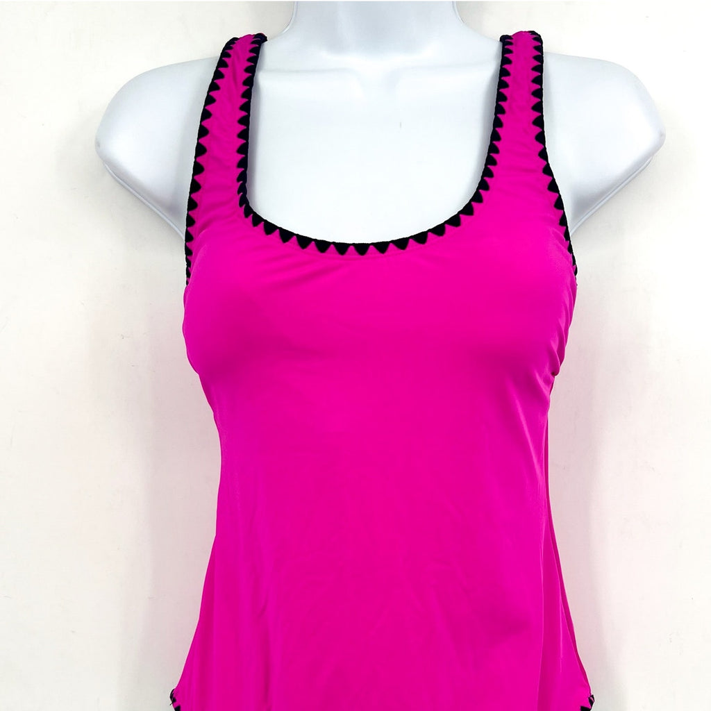 LUCKY BRAND Woman's Spring Shell Stitch One-Piece Swimsuit Medium Pink NWT