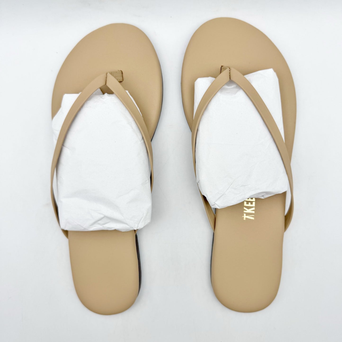 TKEES Womens Foundation Matte Sandals US 7 M Nude Cowhide Leather NWOB