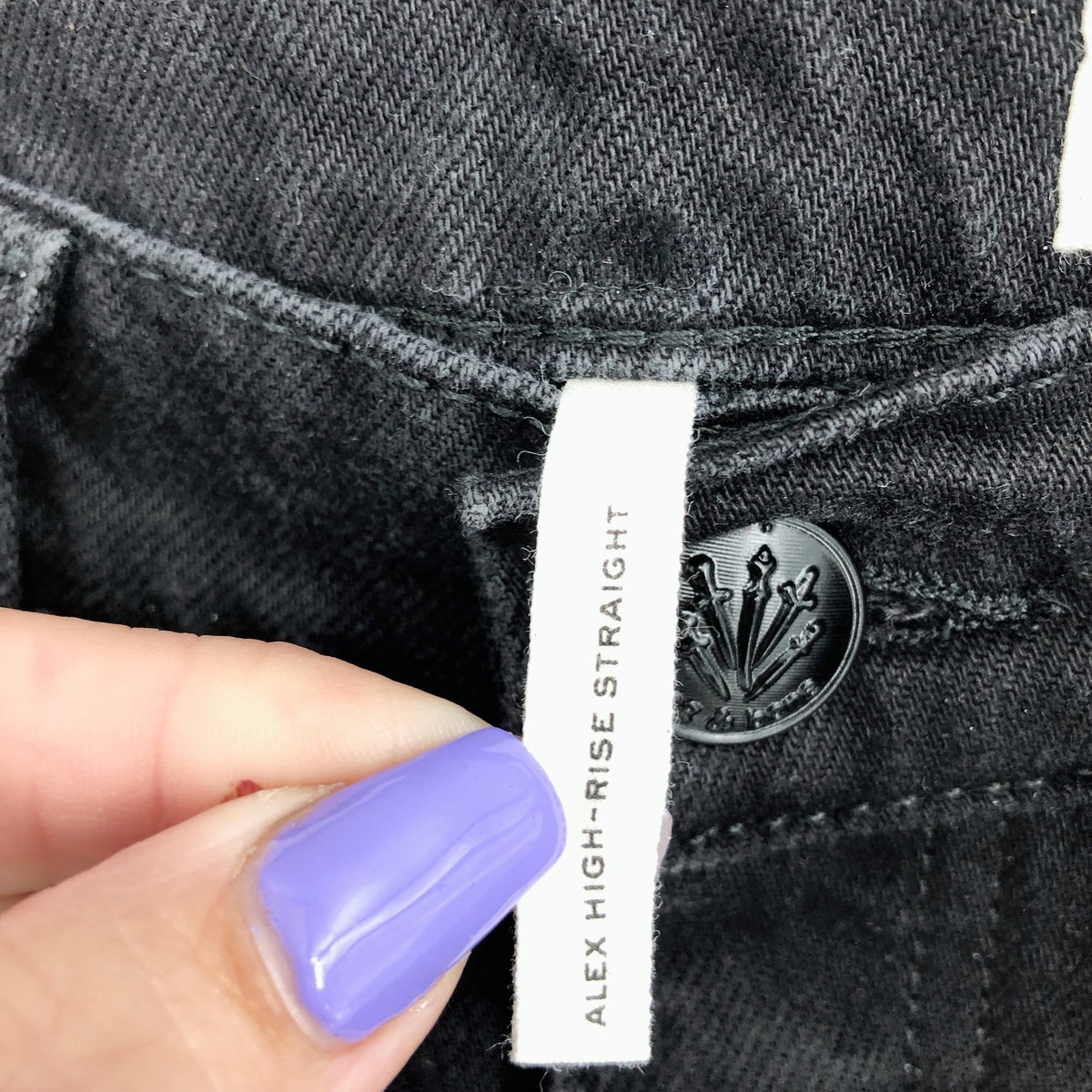 RAG & BONE Womens Alex High-Rise Straight-Leg Jeans Size 26 US 2 Black NWT