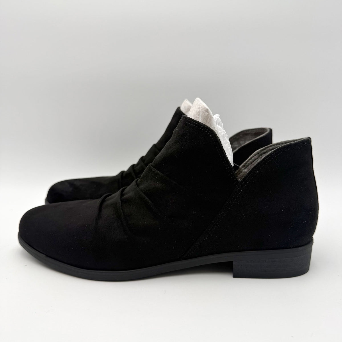 Dr. Scholls Womens Rae Ankle Booties Size 7.5 M EU 38 Black Microsuede NIB