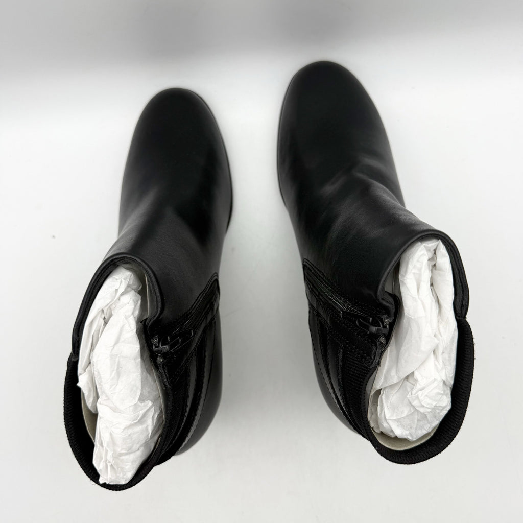 Clarks Womens Emily2 Lux Ankle Boots Size 8.5 EU 39.5 Black Leather Booties NIB