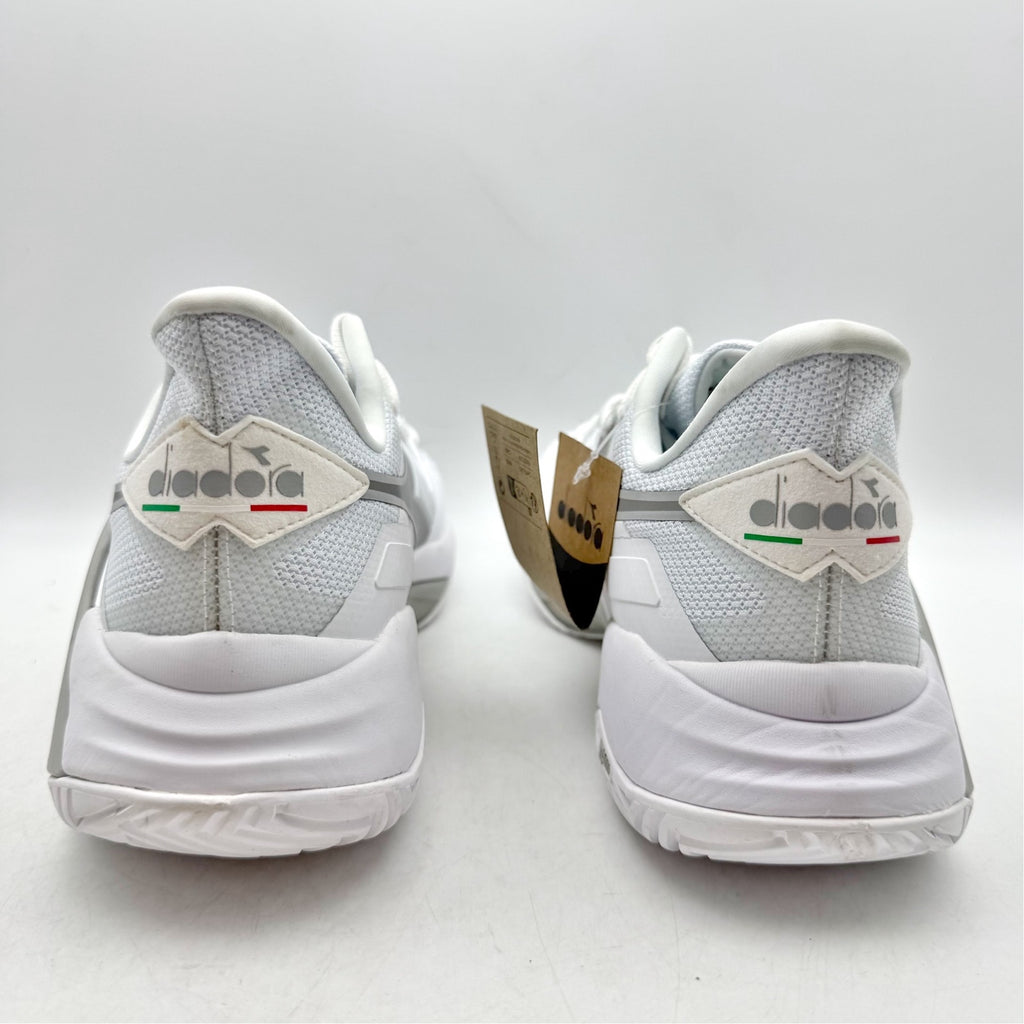 Diadora Womens B.ICON 2 Tennis Sneakers US 10 EU 41 White Silver Athletic NWOB