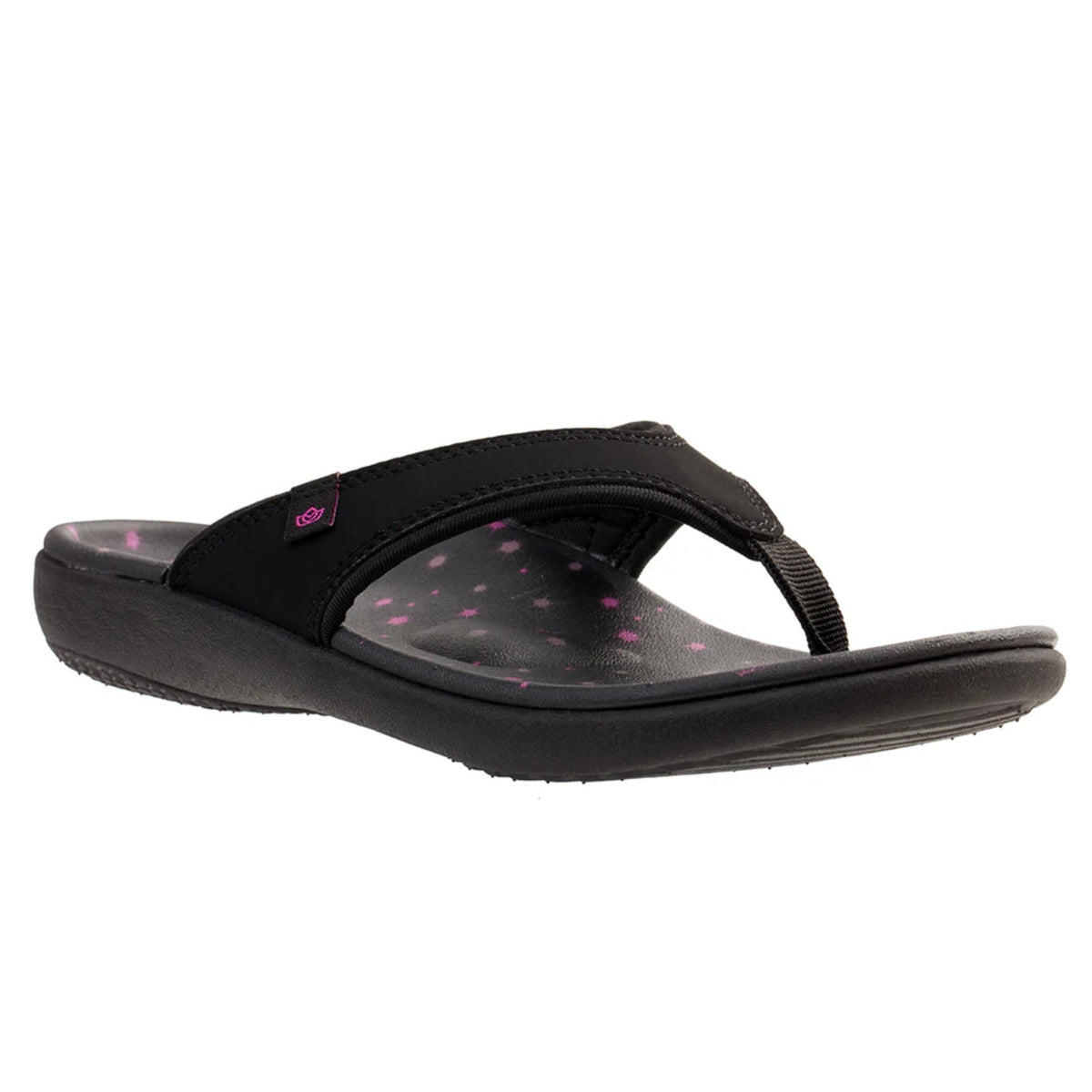 Spenco Waco Womens Yumi Constellation Flip Flops Size 10 Black Sandal Stars NWOB
