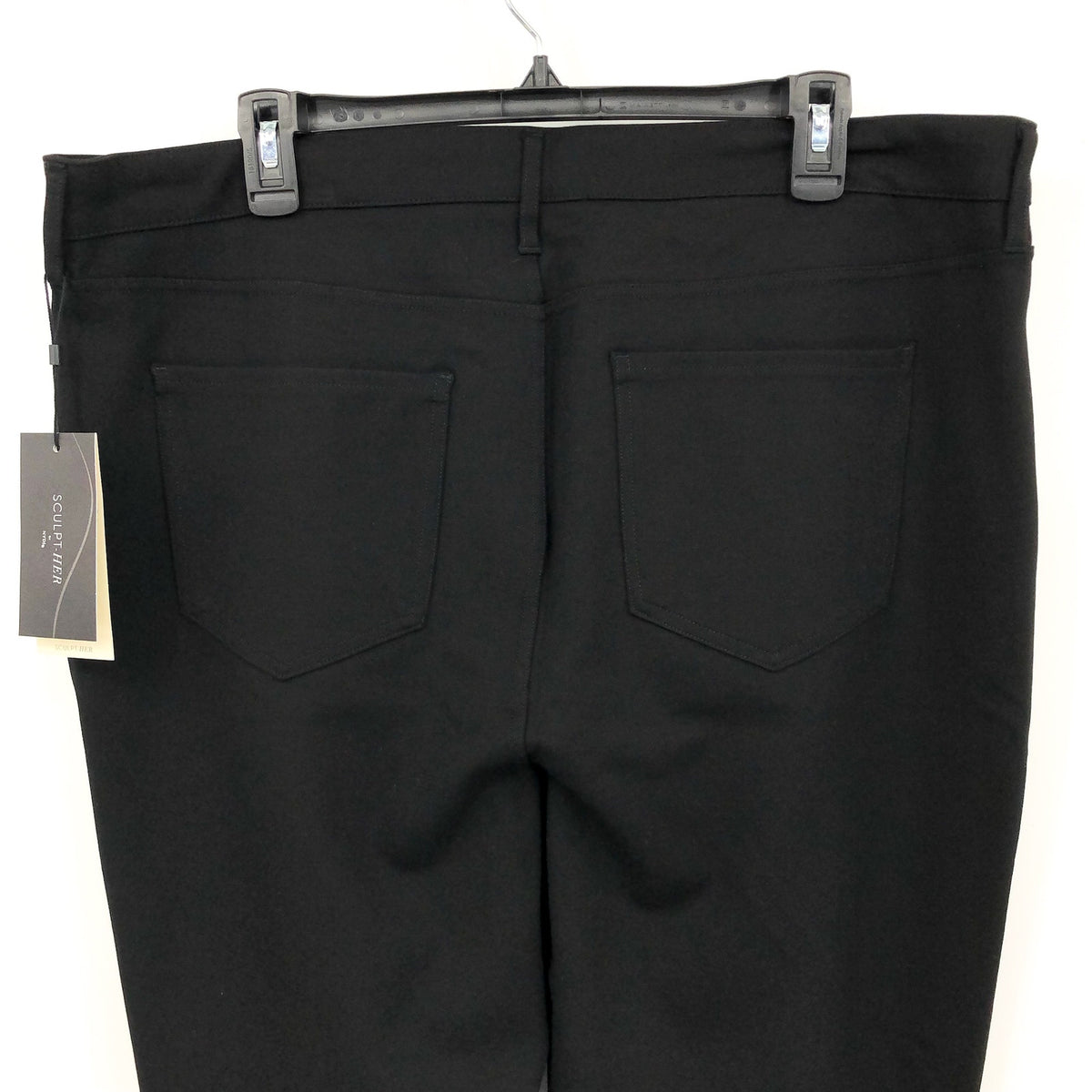 NYDJ Sculpt Her Women's Marilyn Straight Pants Size 16W Black Mid Rise NWT