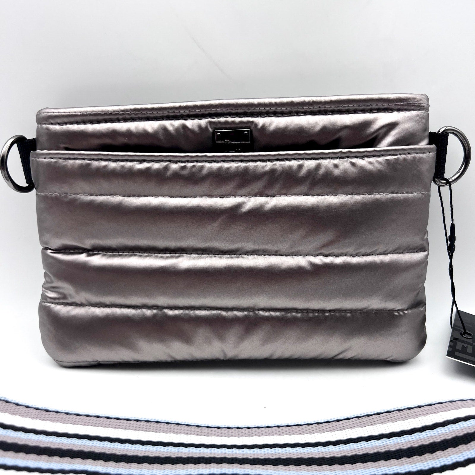 THINK ROYLN Women's Quilted Crossbody Bum Bag 2.0 Cream Pearl Latte NWT