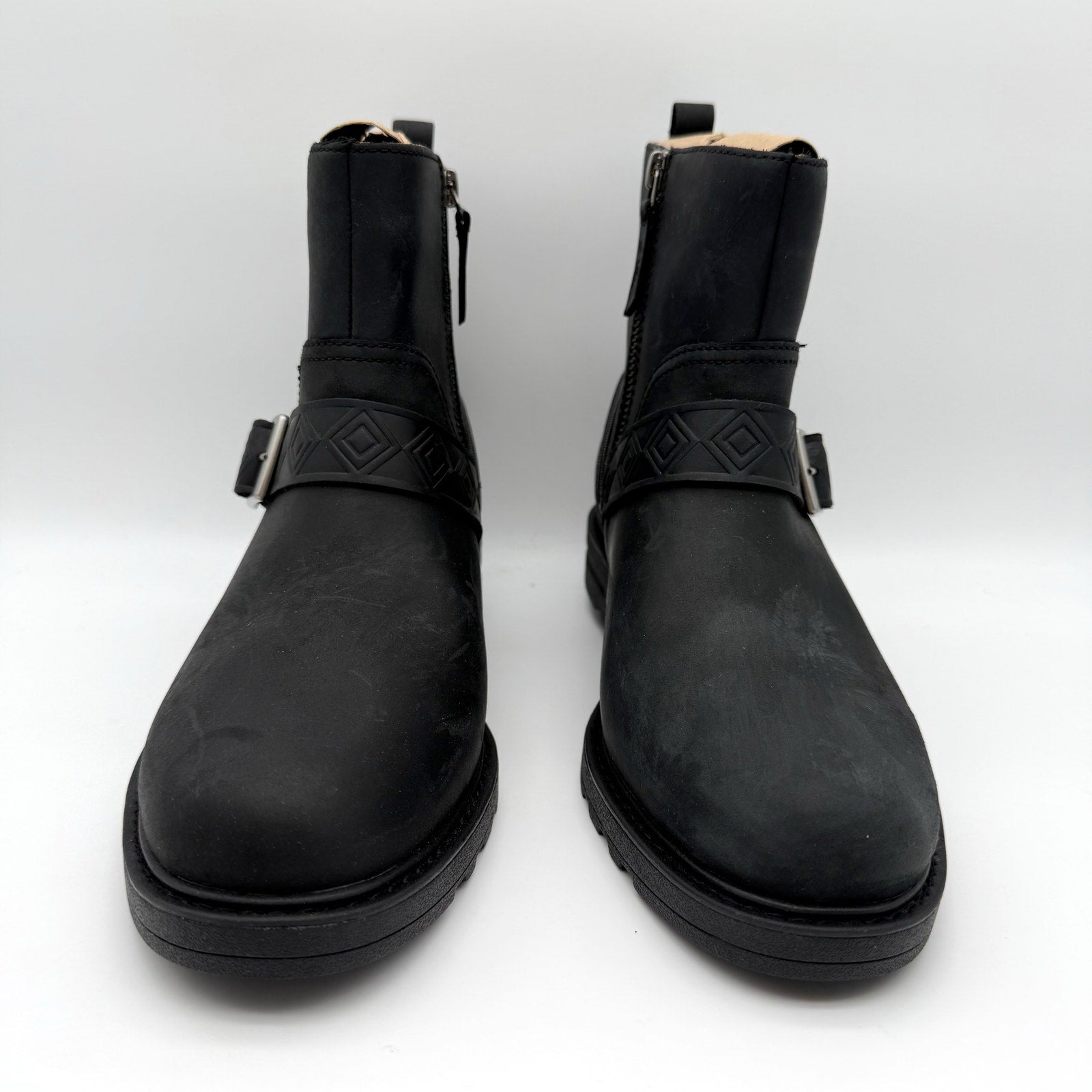Teva Womens Rowena Buckle Ankle Boot US 8.5 EU 39.5 Black Leather Waterproof NIB