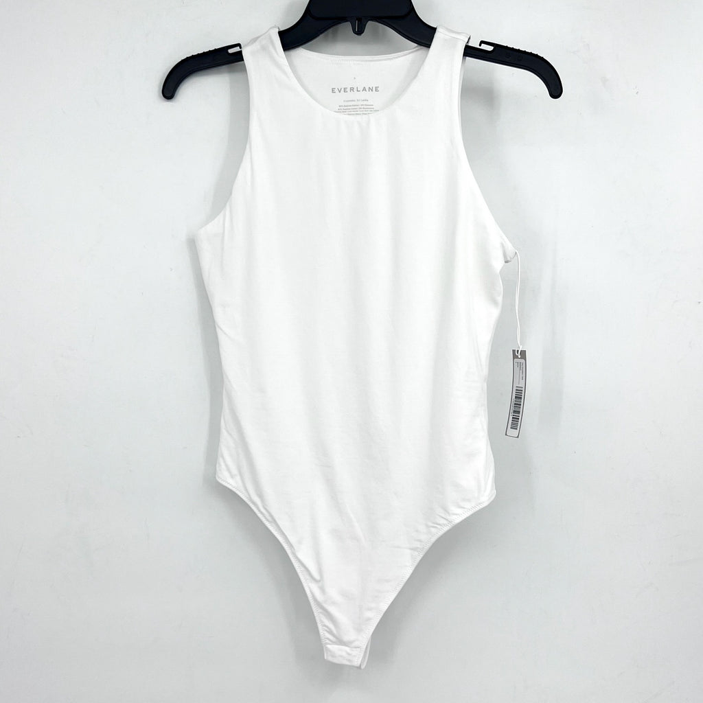 EVERLANE Women's The Cutaway Tank Bodysuit Small White Sleeveless NWT