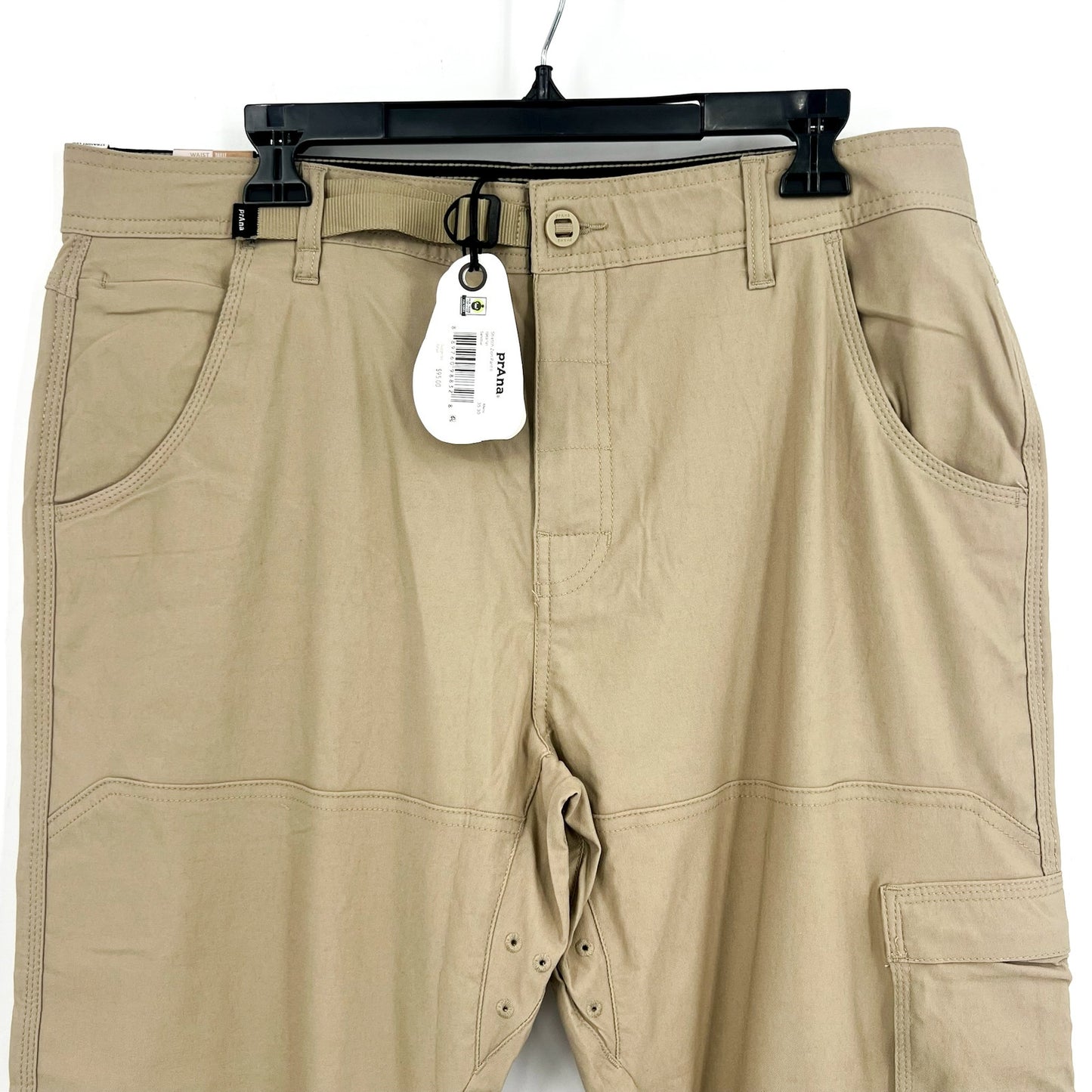 PRANA Men's Zion Straight Pants 35x30 Tan Sandbar Slim Fit Stretch Outdoors NWT
