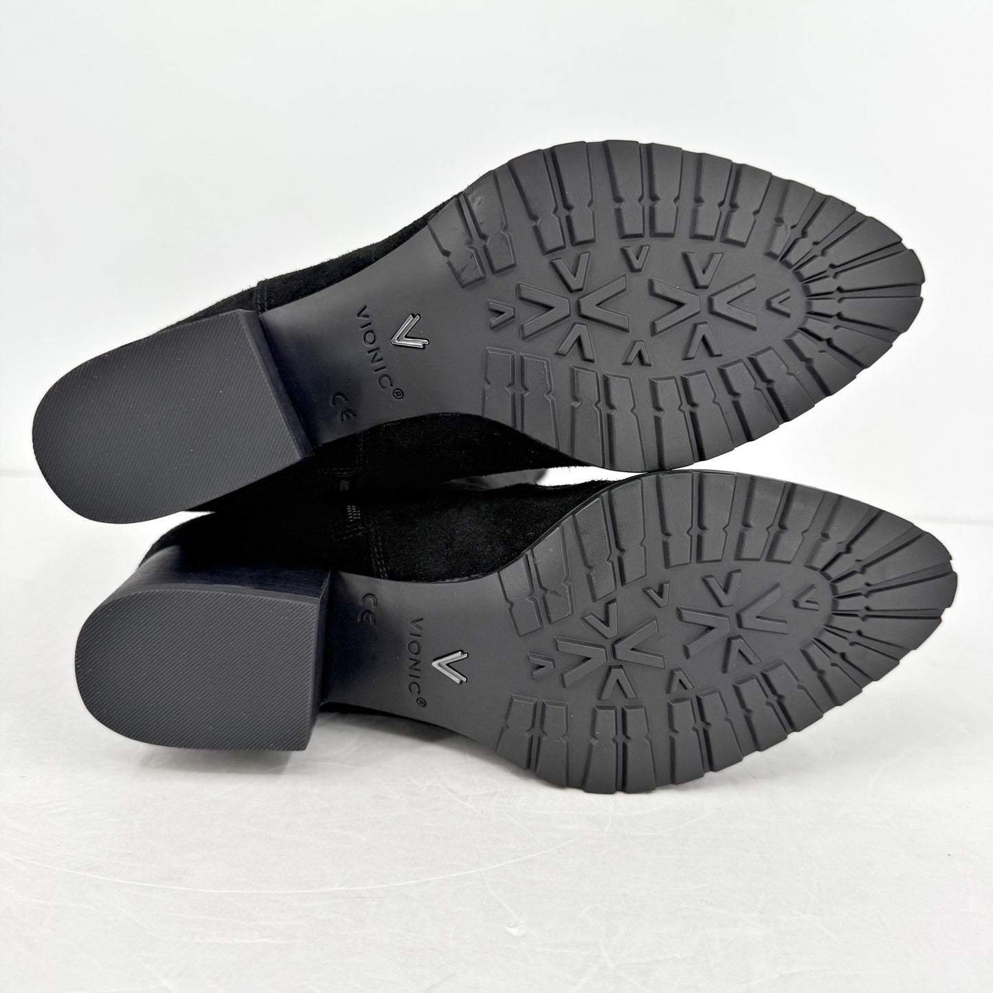 Vionic Women Bixby Knee High Boot 8.5 Wide WC Black Suede Water Repellent NWOB