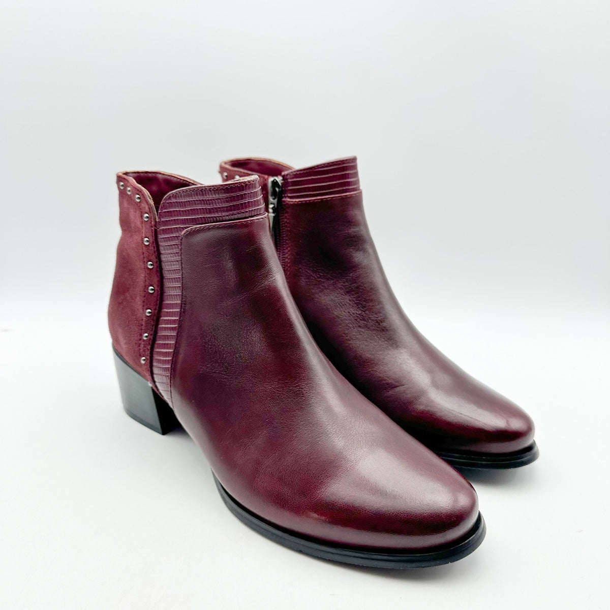 Spring Step Womens Kastania Ankle Boots EU 36 US 5.5-6 Bordeaux Red Leather NWOB