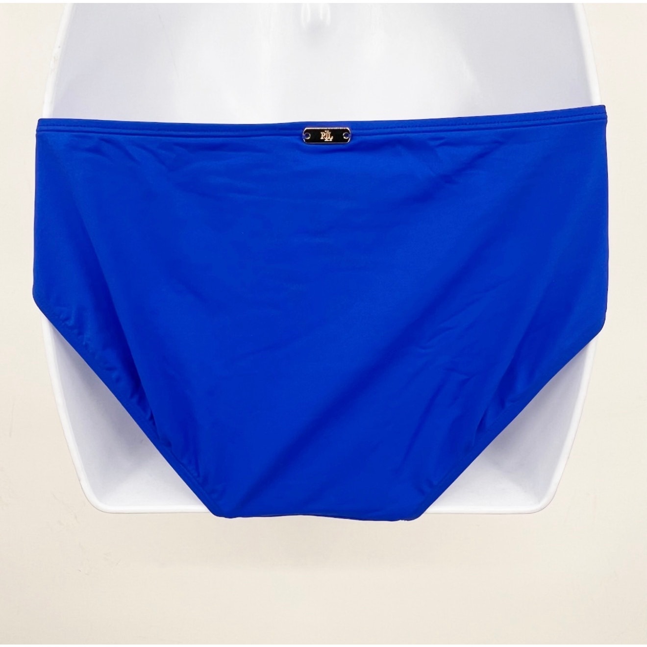 LAUREN RALPH LAUREN Women's Hipster Bikini Bottoms Size 8 Blue Beach Club NWT