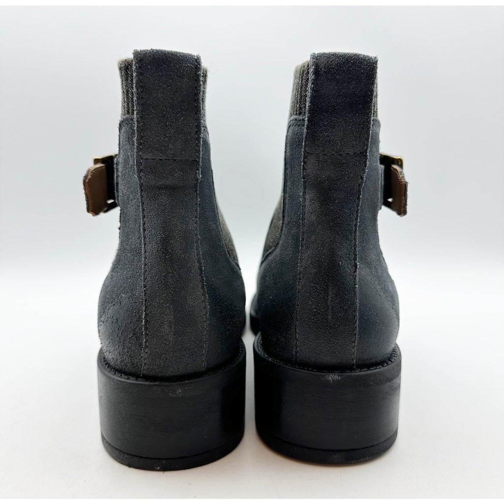 Cammina Womens Salerno Ankle Boots Size 9.5 Smoke Blue Green Suede NIB
