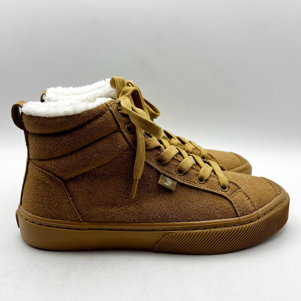Cariuma OCA Therma High Suede Boots Mens 8.5 Womens 10 Tan Caramel Sneakers NIB