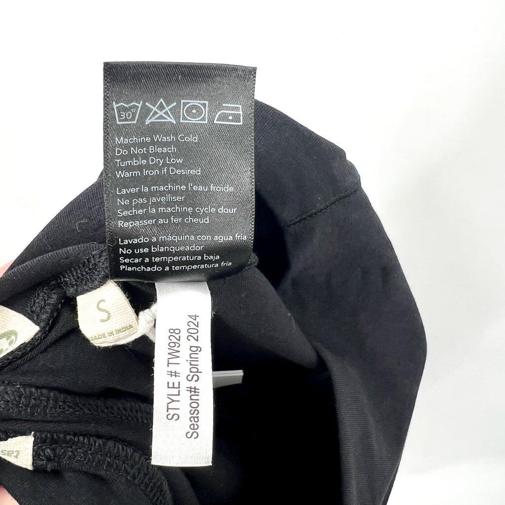 TASC Women's ALLways Crop Yoga Pants Small Black Stretch Elastic Waist NWT
