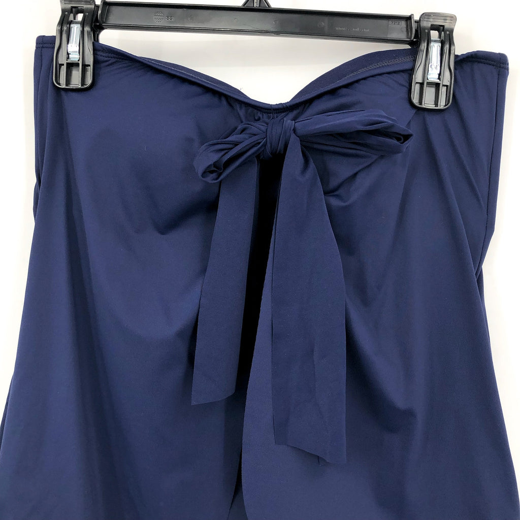 TOMMY BAHAMA Bandini Swim Top Small Navy Blue Pearl Sarong Strapless NWT