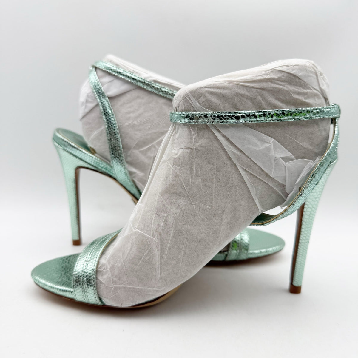 Sam Edelman Womens Gemmie Ankle Strap Heels Size 6.5 M Sea Green Sandals NIB