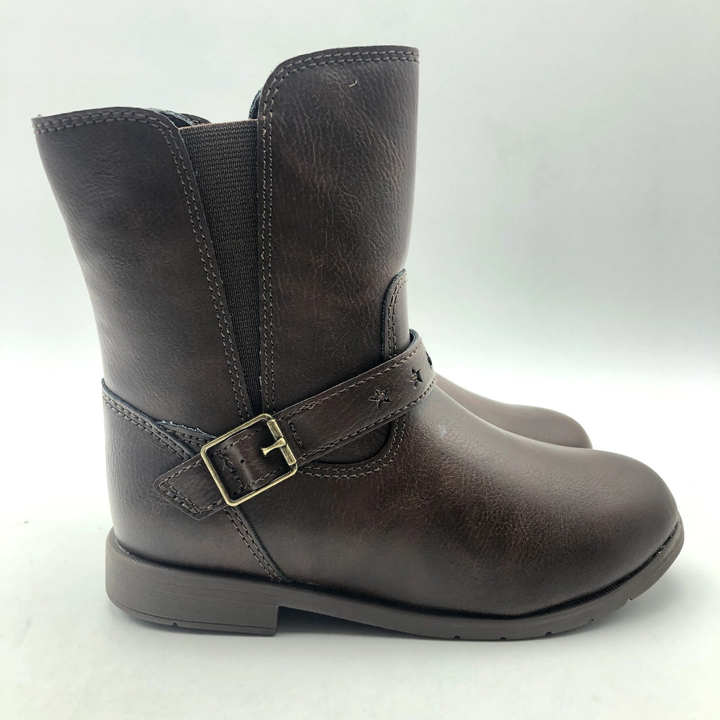Stride Rite Girls SR Lizz Boots Size 10 Toddler Shoes Brown Faux Leather NIB