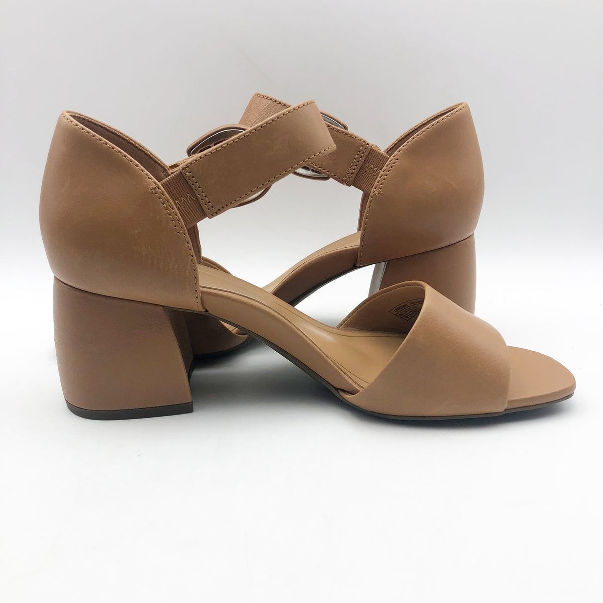 VIONIC Womens Chardonnay Heeled Sandals Size 8 M Camel Tan Leather NWOB