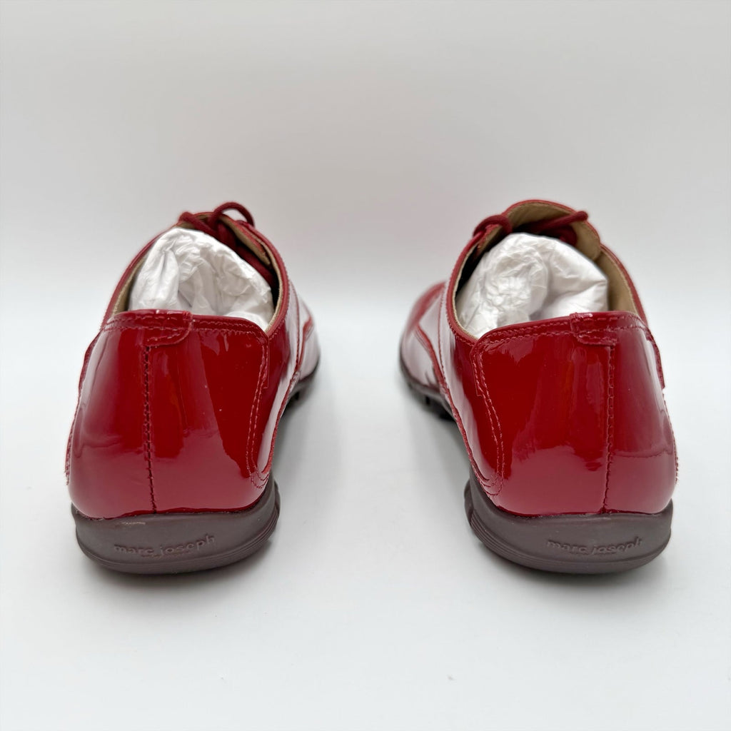 Marc Joseph New York Womens Hampton Golf Shoes Size 7.5 Red Patent Leather NIB